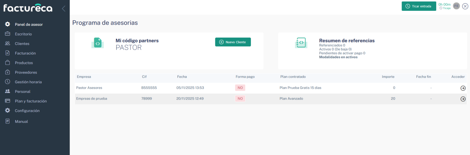 factureca panel asesor