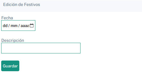 factureca horario festivo form