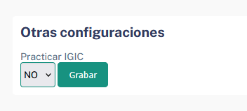 factureca configuracion igic